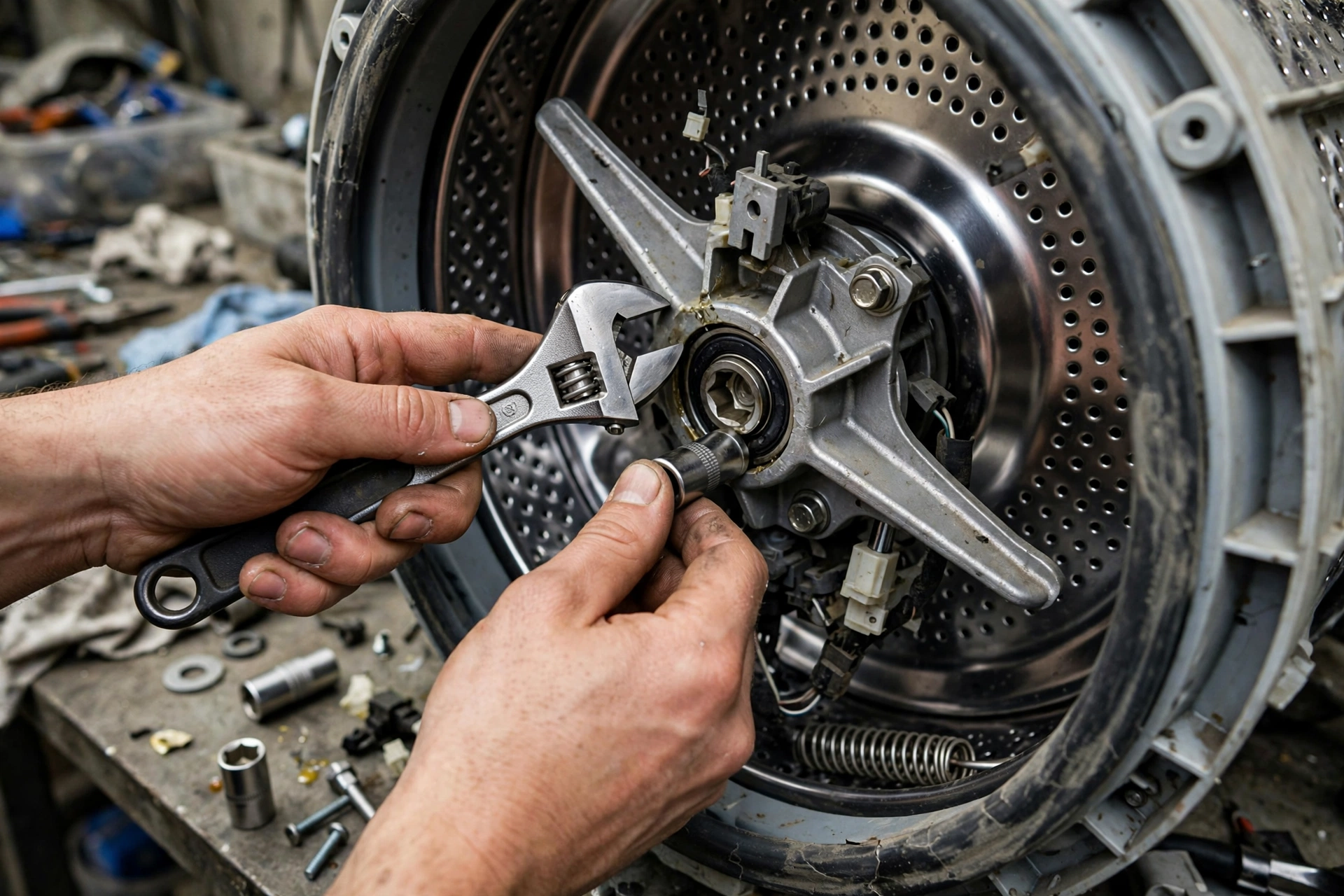 Sears appliance repair technician servicing a home appliance