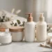 Skincare products arranged on a table