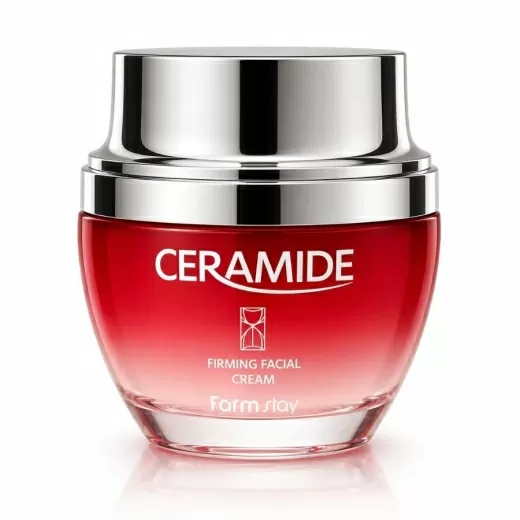 Ceramide firming facial cream product for daily moisturizing